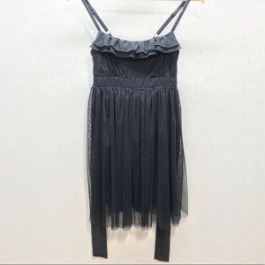 Xhilaration Black Tulle Babydoll Dress